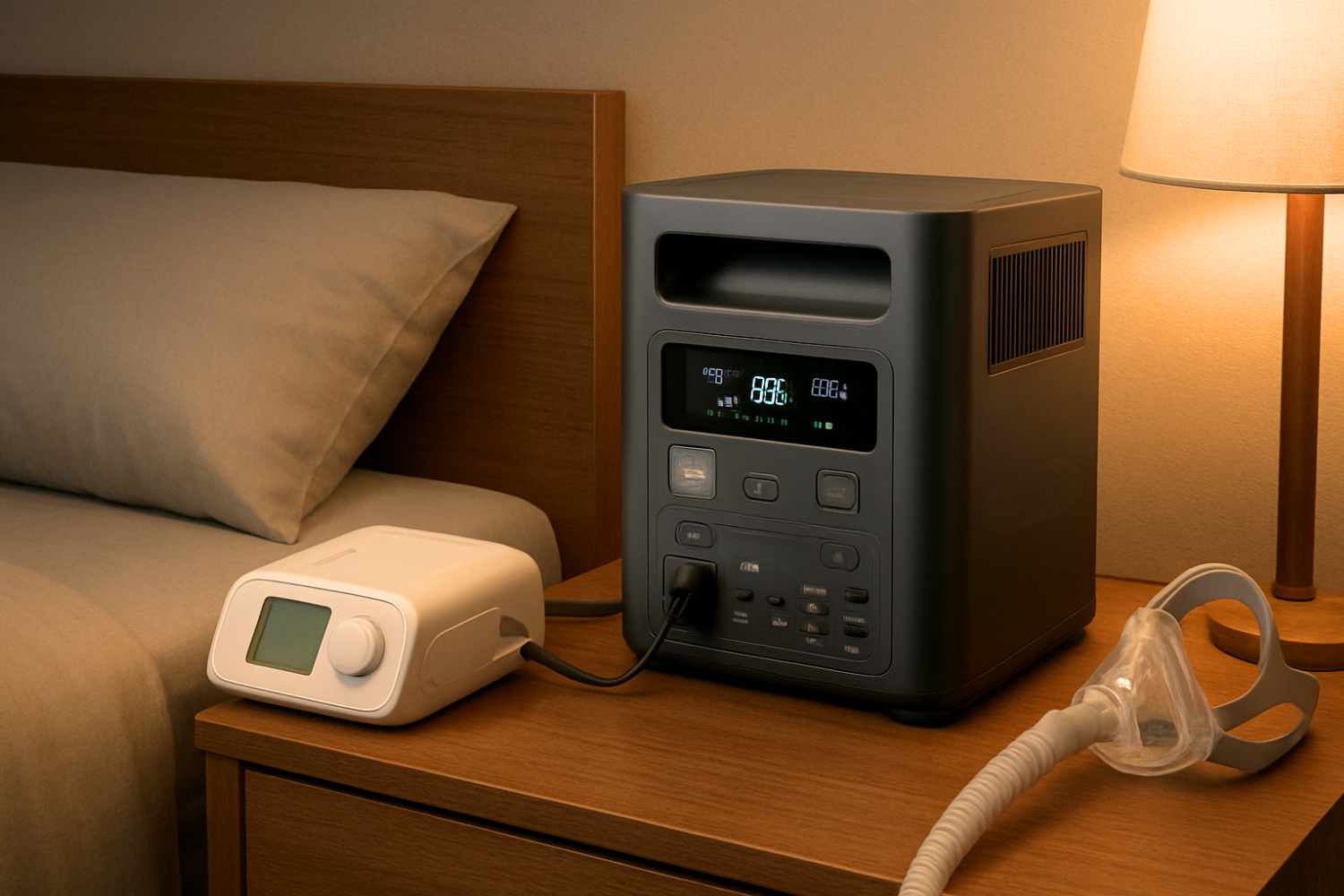Powerstation als back-up voor CPAP-apparaat
