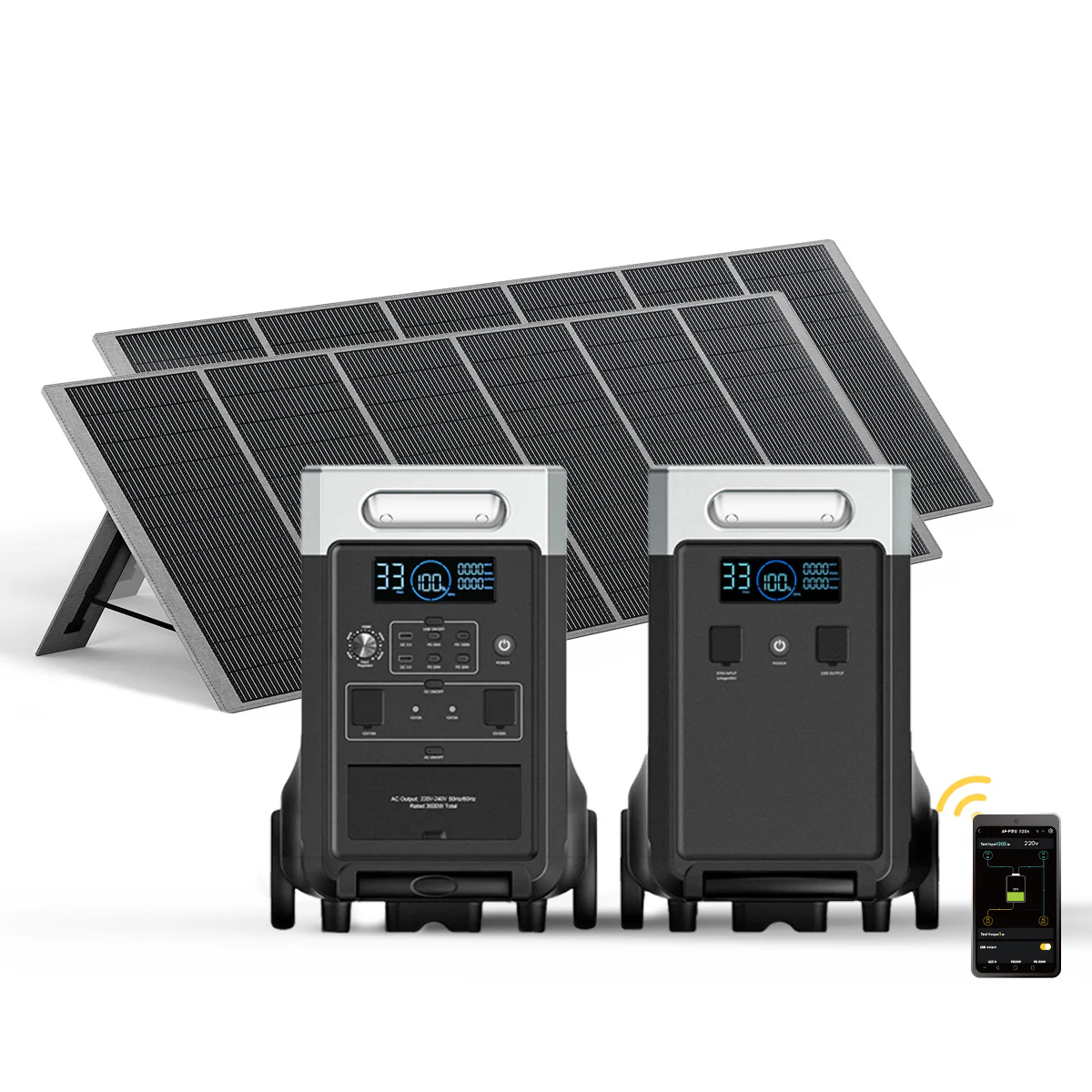 Opgevouwen Aferiy 400W zonnepaneel