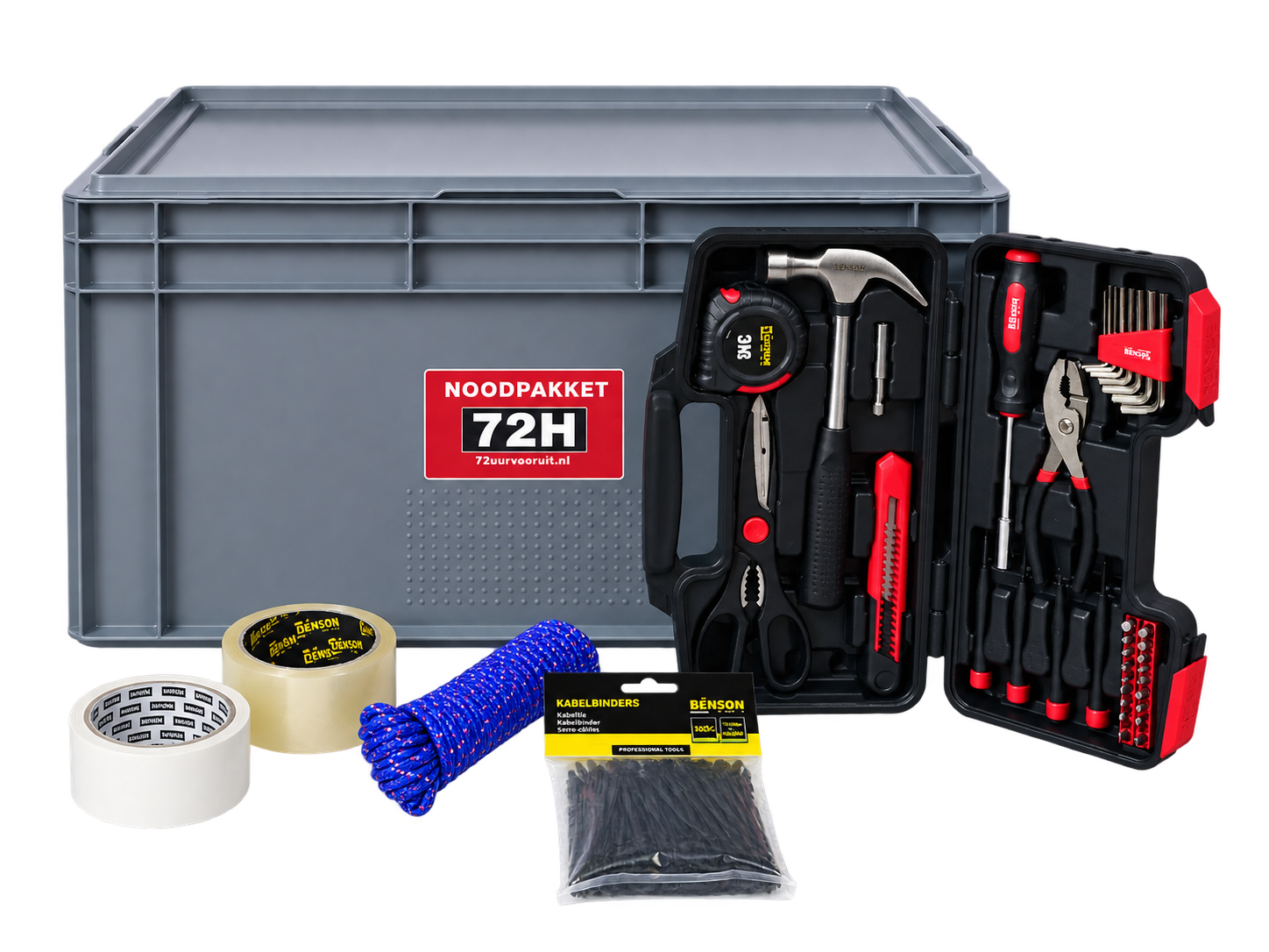 Gereedschap en tools in het Noodpakket 72H